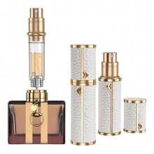 高级合金香水补充瓶，底部注油设计，优雅旅行喷雾器，奢华便携喷雾器，防漏香水盒