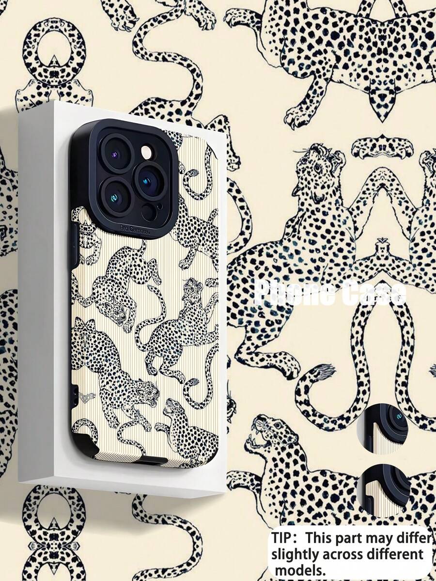 1pc Fashionable Elegant Leopard Pattern Shock-Proof Leather Phone Case Compatible With IPhone 17/17 Air/17 Pro/17 Pro Max/ 16/16 Plus/16 Pro/16 Pro Max/ 15/15 Plus/15 Pro/15 Pro Max/ 14/14 Plus/14 Pro/14 Pro Max/ 13/13 Pro/13 Pro Max/ 12/12 Pro/12 Pro Max/ 11/ 11 Pro/11 Pro Max - Multicolor - View 1
