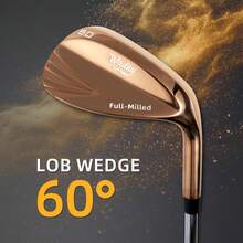 WUDAY Rose Gold Right Hand Golf Beach Wedge Club: Professional Sand/Chip/Wedge Stainless Steel Club 52°/56°/60° Quickly Reduces The Number Of Shots In Short Distance Competitions, Playing Like A Professional Player! - Gold - View 9