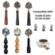 1pc 51mm Bottomless Triple Spout Coffee Handle, Suitable For Dedica EC680/EC685 Espresso Machine, Bottomless Naked Espresso Handle With Stainless Steel Filter Basket - Multicolor - View 11