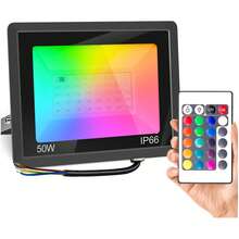 LUCASA Reflector Led 50w Rgb Multicolor Exteriores Color De La Carcasa Negro - 30 W [2800 lúmenes] - Ver 1