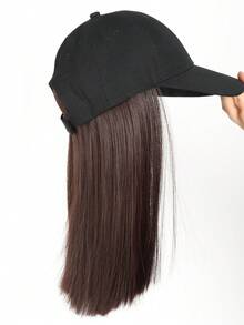 14 Inch Hat Wig For Women Baseball Cap Wig With Long Straight Synthetic Hair Extensions Adjustable Baseball Hat Wig For Daily Use - Multicolor - View 13