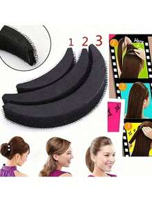 3/1片蓬松海绵发垫，发根提升工具，女孩发饰，隐形发垫，双面隐形海绵后脑勺发梳，海绵BB发夹头饰 - 女士隐形夹式泡沫垫，DIY干发造型，自然蓬松发饰，美发套装，理发沙龙美容旅行必备美发工具，美发产品，护发，发饰 - 彩色 - 查看 4
