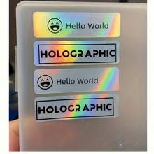 12x40mm Etiquetas holográficas duraderas - Rollo de 160 piezas de cinta láser térmica impermeable para impresoras D30 P11 P12 P15, pegatinas para eventos al aire libre - Multicolor - Ver 8