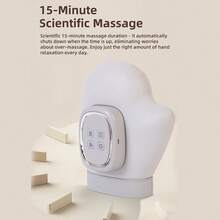 2000mAh Rechargeable Heated Hand Massager With Finger, Wrist Heating And Massage, Palm Wrist Joint Air Bag Massager, Suitable Gift For Men And Women - Silver - View 5