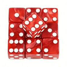 10pcs These Faux Pearl-Pattern Dice Feature A Translucent, Glossy Finish (Eye-Catching Faux Pearl Texture) And Vibrant Multi-Color Options - Perfect For Board Games, Tabletop RPGs (Like D&D), Or Casual Dice Games. The Clear Number Dots (Easy To Read) Material (Resists Chipping) Make Them Practical For Frequent Use.
