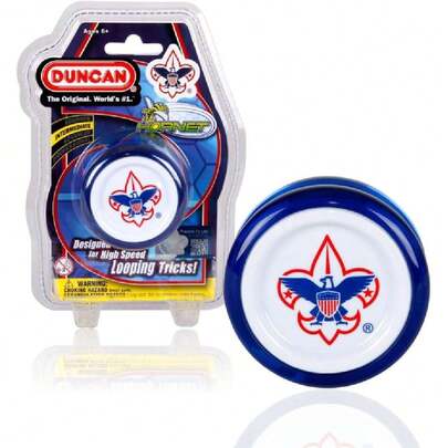 Toys Hornet Pro Looping Yo-Yo con Cuerda, Eje de rodamiento de Bolas y Cuerpo de plástico, Azul con Tapa Blanca,37564484