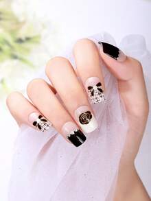 Set de 4 tiras de uñas para el Día de San Valentín - 88 puntas con lazos, rosas y corazones para primavera/verano - Calcomanías de uñas perfectas para citas entre semana, salidas casuales y manualidades en casa de mujeres - Multicolor - Ver 5