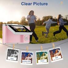 1080P高清便携式数码相机，高清摄影摄像相机，自动对焦，高像素，防抖，180°翻转屏带彩色滤镜，8倍数码变焦，适合成人初学者作为生日、新年和圣诞节礼物（800mAh可充电电池）