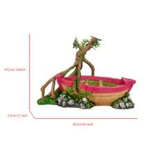 1pc Realistic Fishing Boat Design Aquarium Decor, Fish Tank Accessories, Underwater Landscape Ornament, Decoration, Resin Sunken Ship Model, Suitable For Freshwater And Saltwater Aquariums, Also Can Be Used As Living Room, Bedroom, Tabletop Decor - A - View 10