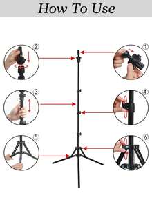 nunify Soporte de peluca reforzado con trípode, soporte ajustable para cabeza de maniquí para capacitación en cosmética y peluquería, soporte de peluca metálico negro de 63 pulgadas para exhibir pelucas, herramientas útiles para el salón para el peinado