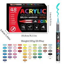1pc 288/240/168/120/72/60/48/36/24/12 Colors Acrylic Marker Pens, Soft Tip, Opaque, Waterproof, Blendable, For DIY Graffiti Painting Art Supplies - Acrylic Marker - View 20