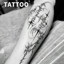 Glow-In-The-Dark Cross & Star Temporary Tattoos, 1-2 Weeks, Suitable For Halloween & Parties, Eye-Catching Body Art, Unique Expression, Delicate Design, High-Quality Ink, - Christmas - View 6