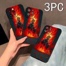 Funda para teléfono con diseño de Espíritu Heroico Ardiente y Espejo. Este llamativo diseño presenta una ilustración vibrante y dinámica de un personaje poderoso en medio de llamas y energía. Compatible con  17,  16 Pro Max,  15 Pro Max,  13 y  12. Fabricada en TPU resistente, ofrece una protección robusta contra golpes y caídas. Un regalo fantástico para amantes del anime, cumpleaños, ocasiones especiales o para ti mismo y para lucir tu estilo atrevido. - Negro - Ver 3