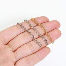25pcs/50pcs Stainless Steel Extender Chain Without Clasp, Adjustable Length 5cm, Suitable For DIY Necklace And Jewelry Making - Extension Chain - View 7