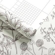Vintage Floral Wallpaper Peel And Stick Red Brown And White Wallpaper Removable Se- Adhsive Leaf Contact Paper For Cabinets 16.1inchX196.8inch Waterproof Vinyl Wall Paper For Bathroom Bedroom - Nâu/Trắng, 161 inch x 1968 inch - Xem 8