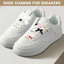 60PCS Shoe Charms For Sneakers Bling Sneaker Charms With Pearl Rhinestone Brooches And Safety Pins Buttons Lobster Clasp Pendant For Shoelace Sock Clothes Bag Hat Decor Accories For Women - 如圖所示 - 查看 3