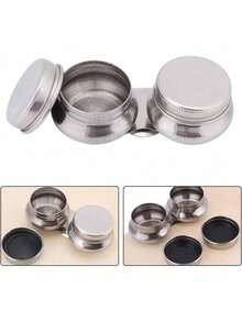 EstiloAcero inoxidable grande doble paleta Copa aceite pintura Megilp trementina disolvente recipiente con tapaVersión mejorada - 1 - Ver 4