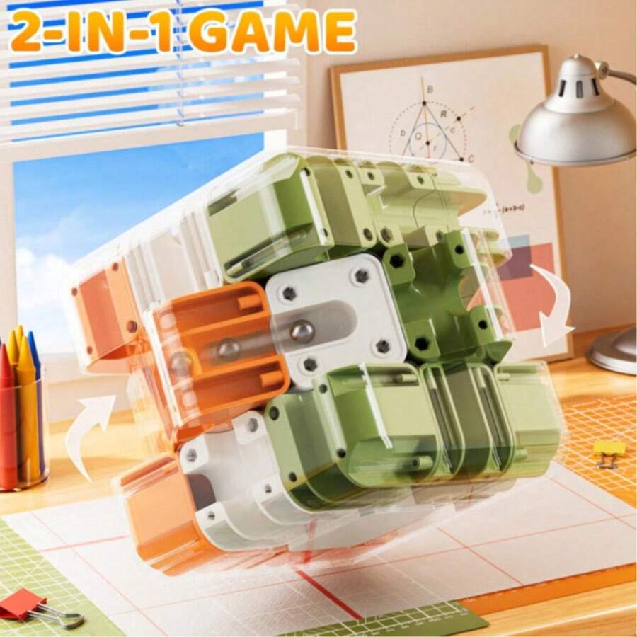 3D迷宫魔方，空间感知益智玩具，高难度脑力训练拼图游戏，便携式儿童互动玩具，多人挑战，送给男孩女孩的绝佳礼物，生日、圣诞节、开学季皆宜