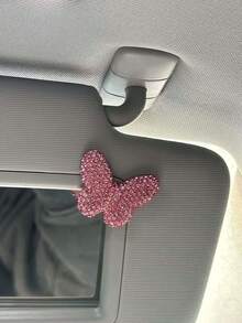 Decoración de coche con diamantes de imitación en forma de estrella, elegante adorno de mariposa de princesa para el salpicadero, regalo para mujeres, Día de San Valentín