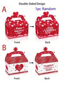 12pcs Heart-Shaped Candy Gift Box, Pink And Red Heart Design, Ideal For Wedding, Birthday And Valentine's Day Gifts - Multicolor - View 7