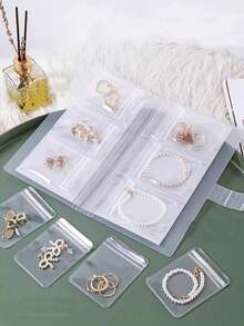 大容量珠宝收纳册 - 多功能收纳本 - 透明戒指展示盒，防氧化项链戒指袋