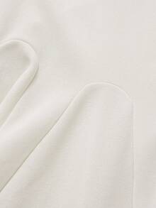 Đầm midi dáng chữ A thanh lịch, cổ chữ V, tay phồng, thắt eo, kiểu dáng ôm sát, thích hợp mặc thường ngày hoặc đi làm cho nữ, mùa hè. - Màu be - Xem 9