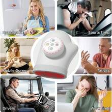 Rechargeable Electric Hand Massager, Finger Press Style Wireless Hand Massager With 2000mAh Rechargeable Battery, Great Gift For Loved Ones - Silver - View 9