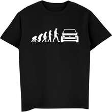 Camiseta de impresión de la evolución de la moda de Mk1 Golfs GTI, divertida, de manga corta, cuello redondo, para hombres, ropa de calle - Negro - Ver 10