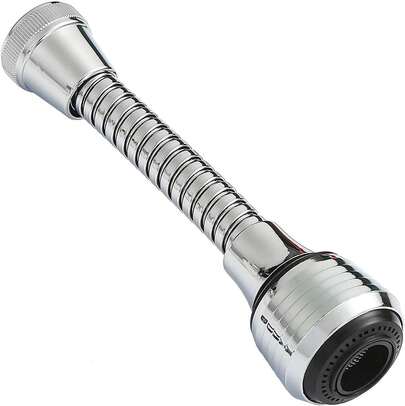 Flexible 360° Sink Faucet Sprayer Faucet Extension Tubes Rotatable Extender Kitchen Faucet-Head Extension Connector Devices Attachment Strainer Lengthen Appendix