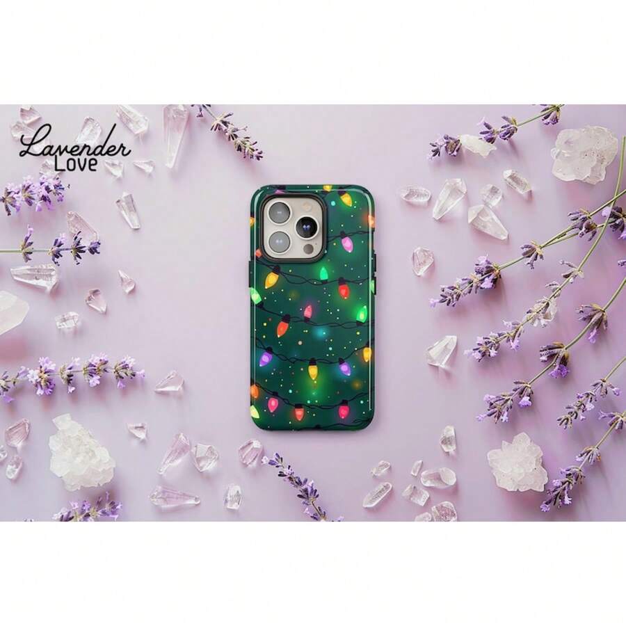 Funda de Teléfono de Vacaciones: Patrón de Luces de Navidad Verdes 17 16 15 14 13 12 Pro, S25 S24 S23 Ultra Plus, Pixel 9 8 Funda de Teléfono Creativa de Dibujos Animados, Resistente a Impactos y Caídas, Protección Completa, Adecuada para 17/17ProMax/iPhone16/16Plus/16Pro/16ProMax, iPhone15/15Plus/15Pro/15ProMax, iPhone14/14Plus/14Pro/14ProMax, iPhone13/13Pro/13ProMax, Regalo Perfecto para Novia, Novio, Día de San Valentín, Navidad - Blanco - Ver 1
