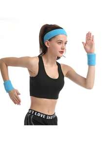 1 set de Bandeaux de sport absorbants, bandeaux de yoga élastiques, bandeaux anti-transpiration, unisexe, convenant pour le tennis, le basket-ball, la course, le fitness, la gym, le yoga, le pilates à domicile, les sports de plein air, le football, les accessoires de yoga et de fitness à domicile, l'équipement de protection sportive, les essentiels de yoga