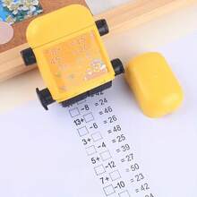 1pc 2-In-1 Random Addition & Subtraction Arithmetic Stamp, Cartoon Cute Student Math Practice Calculation Stamp Roller, Back To School, Learning Supplies, Kawaii Stationery, School Colors - Multicolor - View 7