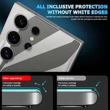 4片装,适用于三星Galaxy S25fe、S24、S23、S22 Ultra Plus FE,后盖贴膜,软水塑膜,保护膜,自修复,防刮热塑性聚酯材料,超薄(非钢化玻璃) - 無色 - 查看 6