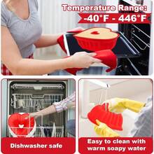 Heart Shaped Novelty Cake Pans, 9 Inch Heart Flut Cake Molds, Silicone Molds Baking Cake Nonstick, Baking Pan Valentine'S Day, Wedding - 紅色 - 查看 6