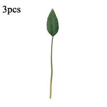 1/3 Pcs Artificial Monstera Leaves With Long Stems For Vase - Fake Tropical Plant Palm Leaves Realistic Turtle Leaf/Banana Leaf Suitable For Home Wedding Party Decoration Indoor Outdoor Home Office Garden Living Room Decoration - Green - View 19