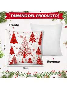 EstiloTendenciaAUTOWT Fundas De Cojines NavideñOs 4PCS, 45 X 45 Cm Funda Almohada Suave Navidad Fundas Almohadas Decorativas Para La DecoracióN NavideñA Del HogarCalidad PremiumVersióN Mejorada - Navidad - Ver 4