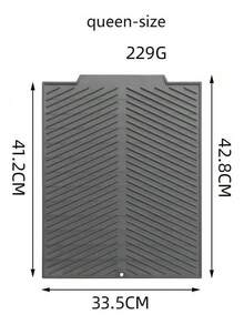 TendenciaTapete Escurridor De Platos Para Cocina Fregadero SiliconaCalidad premium - GRIS - Ver 4