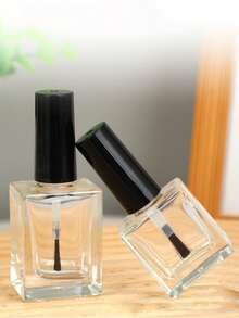 分装指甲油瓶，带刷头，玻璃空瓶，调色瓶，指甲凝胶容器，补妆瓶——可重复灌装防漏容器，适用于指甲凝胶、香水、乳霜、精油、乳液|迷你便携式收纳盒，适合健身房、海滩、度假 - 彩色 - 查看 4