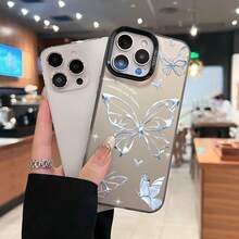Estuche para teléfono Butterfly Freedom Wings Compatible con estuches para teléfonos   17  16 Pro Max  15 Pro Max  13 y  12 Hecho de material de TPU que brinda protección contra golpes y caídas Un gran regalo para familiares, amigos, seres queridos, novios, novias y para Navidad - Negro - Ver 3