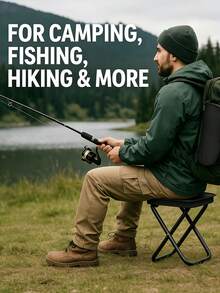 1把120公斤承重折叠露营椅 - 便携式、紧凑型户外椅，轻巧耐用的框架，易于组装和折叠，耐候面料，是露营、海滩、钓鱼、园艺和旅行的理想之选 - 非常适合度假和户外探险 - 彩色 - 查看 5