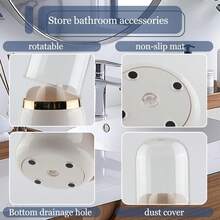 Toothbrush Holders For Bathrooms, 360 Rotating With Cover And Draining Water,Tooth Brush Toothpaste Holder Bathroom Counter Stand Sink Organizer Caddy For Vanity Makeup Brushes Holder - Nhiều màu - Xem 5