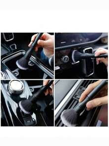 1pc Car Cleaning Brush, Air Vent Interior Detailing Brush, Wheel Rim Crevice Brush, Convenient And Useful Cleaning Tool - Multicolor - View 3