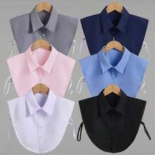 4pcs/1pc Detachable Collar, Unisex - Fashionable Fake Shirt Collar, Half Fake Collar, Versatile And Easy To Wear, Ideal Gift For Friends, Family And Colleagues - Size L - View 11
