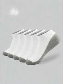 5/10双装 男士黑白户外运动短袜，春夏款