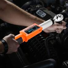digitaler Drehmomentschlüssel Set mit 3/8 Zoll Antrieb (6,7–135 Nm) 72 Zähne ±2 % präziser elektronischer Drehmomentschlüssel mit voreingestelltem Wert & LED-Benachrichtigung Autoreparatur - 0-100 Ft-Lb LCD 3/8 5 Typen - Übersicht 9