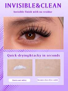 1 قطعة غراء رموش شفاف سعة 5 مل، غراء رموش أبيض طويل الأمد، غراء رموش مقاوم للماء بشكل شريطي، مظهر طبيعي، مناسب للمبتدئين، مناسب كهدية عيد ميلاد/يومية، اكسسوارات رموش اصطناعية، غراء رموش - ارجواني فاتح - مشاهدة 4