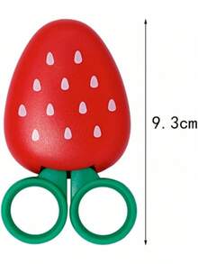 EstiloJuego De 3 Tijeras Creativas En Forma De Fresa Para Manualidades, Acero Inoxidable, Seguras Para NiñOs, Color Rojo, Tijeras con forma de frutas, tijeras preescolares, cortadoras de papel para niñosVersión mejorada - 1 - Ver 2
