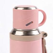 600毫升/20.2盎司不锈钢真空保温水瓶，户外运动款，高档碗状瓶盖，便携大容量水瓶，适合作为毕业礼物、单身派对礼物、伴娘礼物。 - 粉色 - 查看 5
