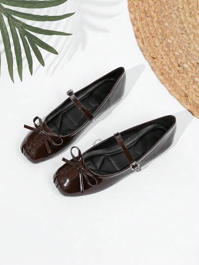 New Vintage Low-Cut Mary Jane Shoes, Comfortable Strap Shoes, Pleated Women Shoes